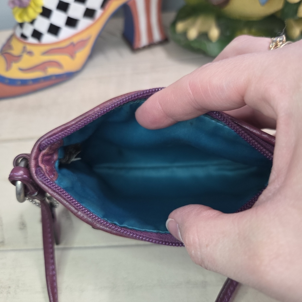 Coach Poppy Signature Wristlet, Purple, EUC - Picture 10 of 10